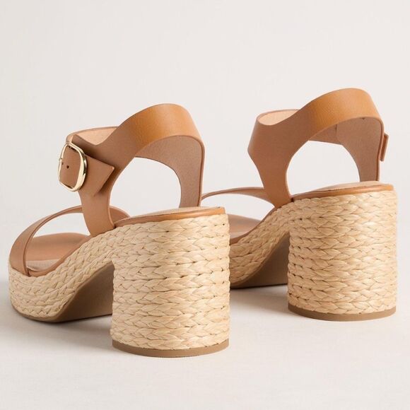 Torrid Tan Two Piece Platform Heeled Sandal (WW) - Picture 2 of 8